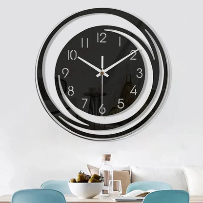 Contemporary White Wall Clock Made of Acrylic