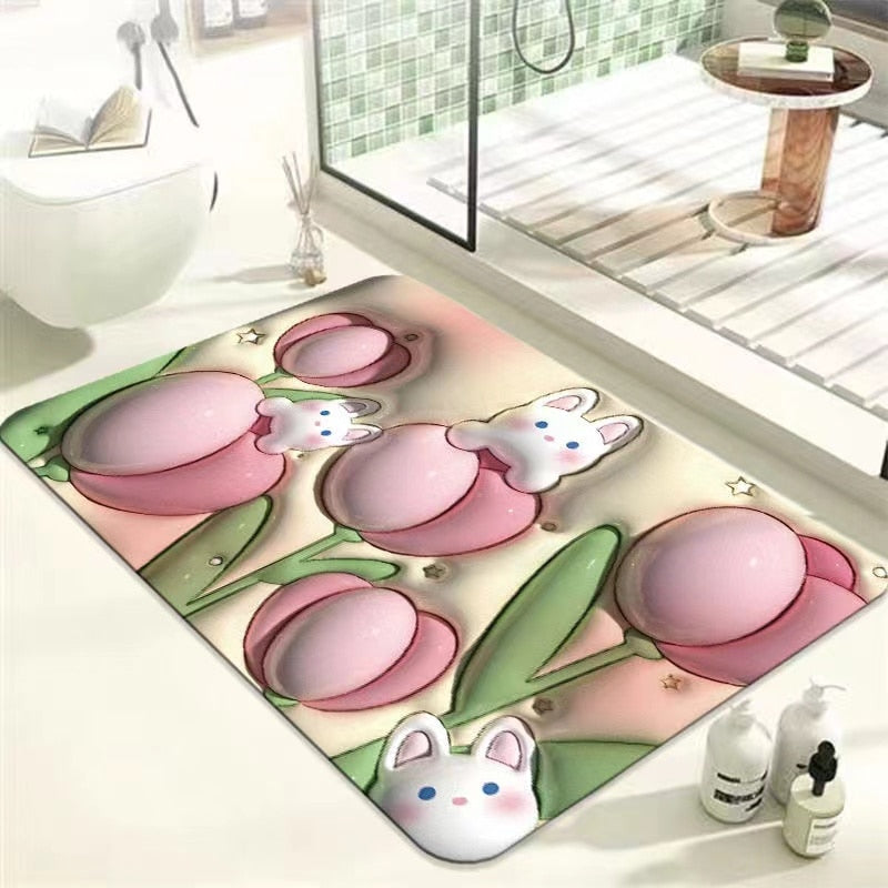 Anti Slip Soft Quick Dry Childrens Bathroom Mat