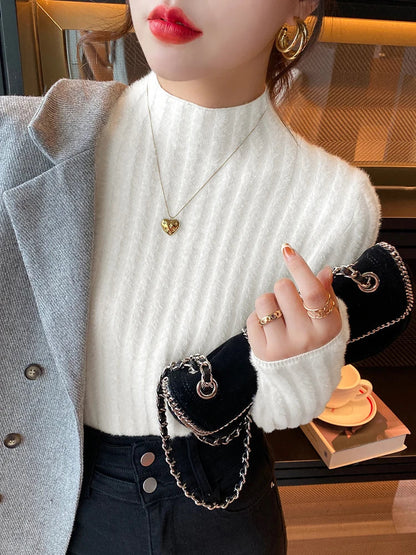 Cozy Fit Womens Crew Neck Knit Sweater