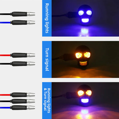 Bold Skull LED Bike Turn Signal Light