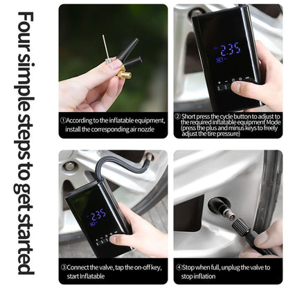 Portable LED Digital Air Compressor Kit