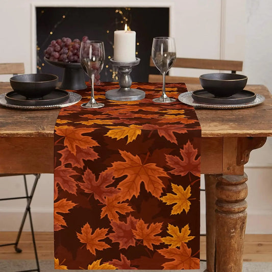 Autumn Leaf Design Table Runner Home Decor - Luxicro