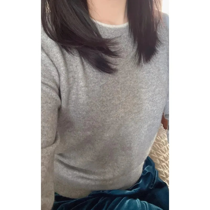 Soft Cashmere Women's Crew Neck Winter Sweater