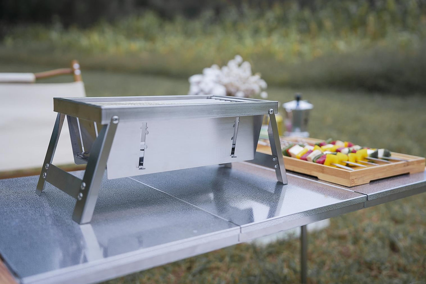 Space Saving Folding Metal Gas BBQ Grill