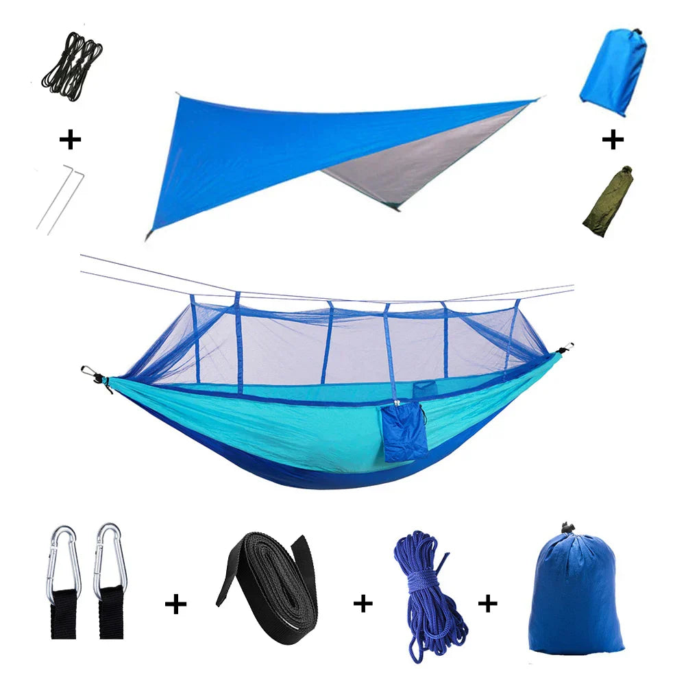 Lightweight Waterproof Camping Hammock with Bug Net