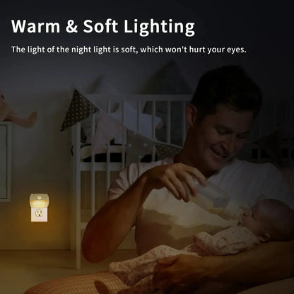 Automatic LED Bedside Lamp Soft Warm Glow
