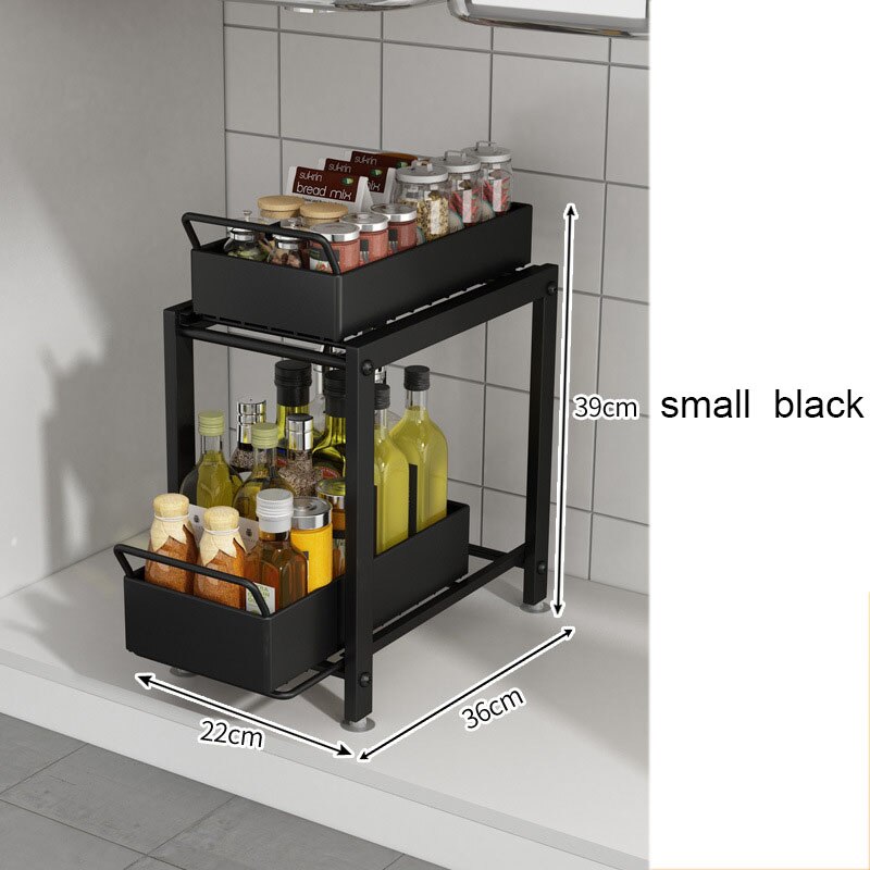 Compact Under Sink Storage Cabinet Organizer