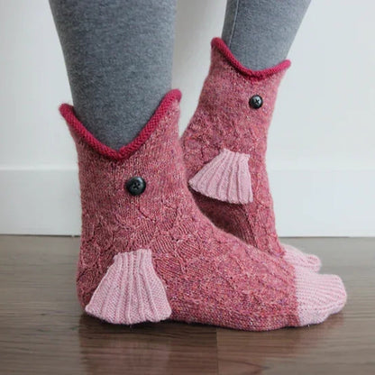 Fun Animal Print Knitted Socks