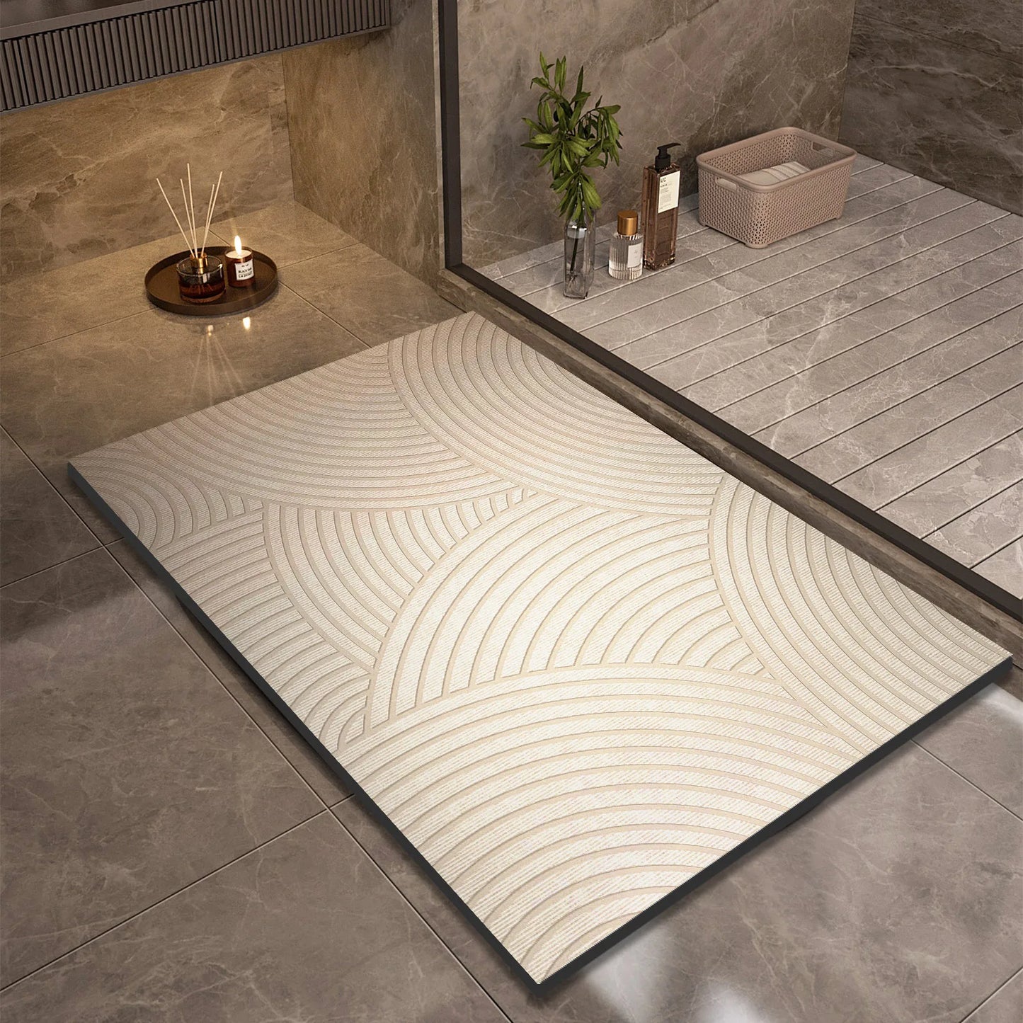 Non Slip Bathroom Rug Fast Drying Shower Mat