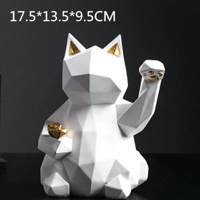 Cute Abstract Kitty Statue Decoration