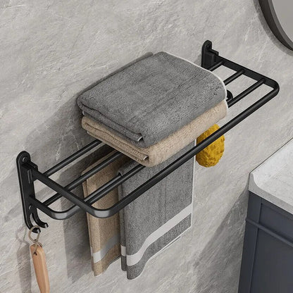 Compact Foldable Aluminum Towel Holder