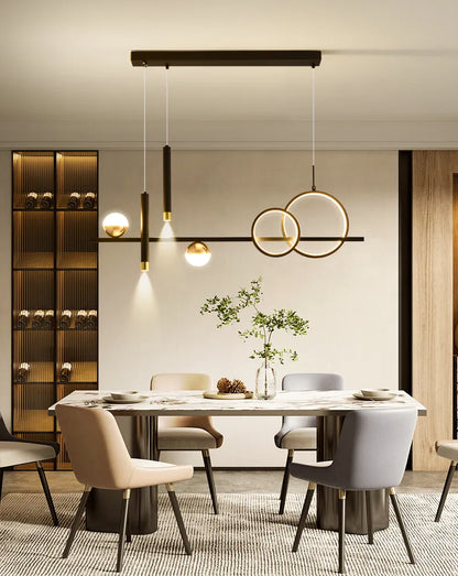Sleek Slim LED Pendant Light with Remote Dimmer Control