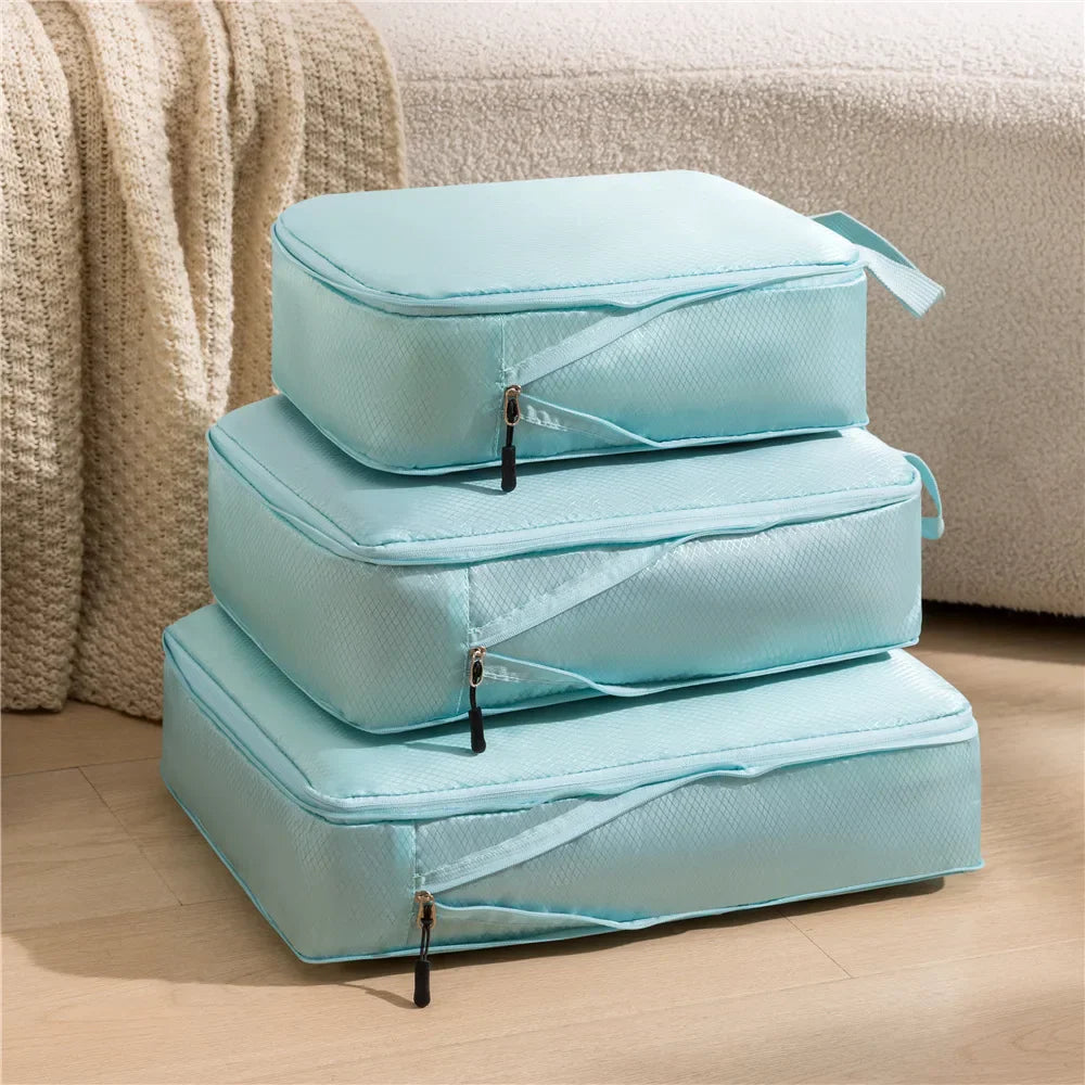 Compact Travel Bag Organizer 3pc Set Waterproof - Luxicro