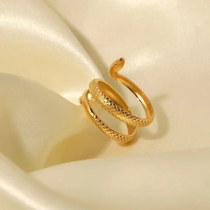 Comfortable Spiral Snake Band Ring