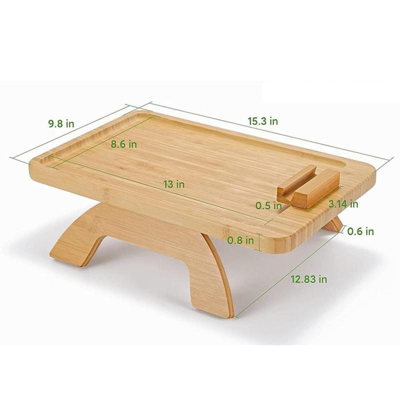 Cozy Wooden Sofa Tray Table - Luxicro