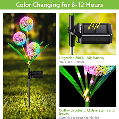 Bright Outdoor Solar Dandelion String Lights