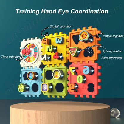 Interactive Kids Learning Cube with Shapes and Colors