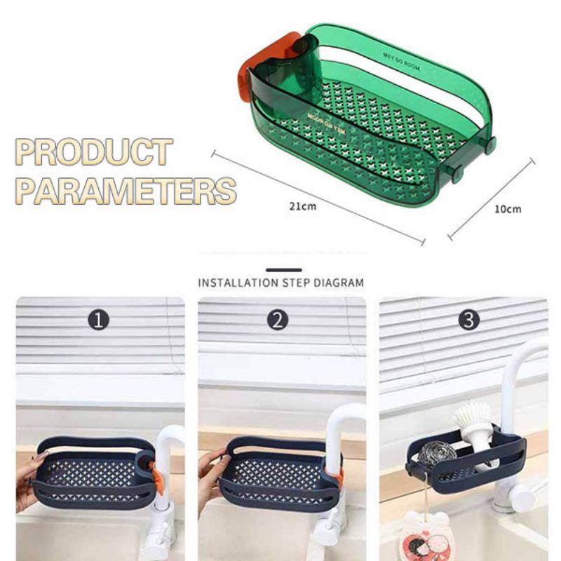 Practical Kitchen Sink Sponge Holder Organizer