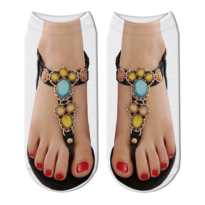 Fun Quirky 3D Ankle Socks