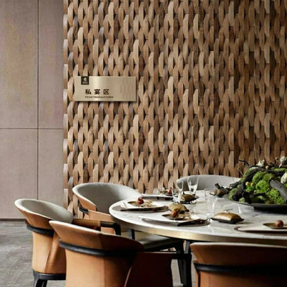Rustic Wood Sound Wave Wall Decor Panel