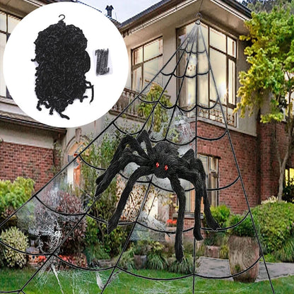 Big Creepy Spider Web Home Halloween Decoration