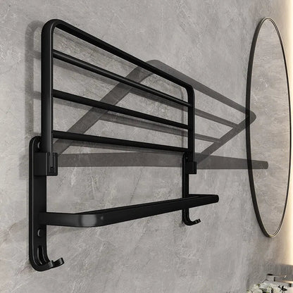 Compact Foldable Aluminum Towel Holder