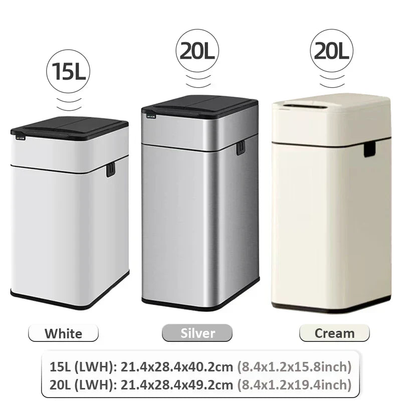 Automatic Stainless Steel Motion Sensor Bin
