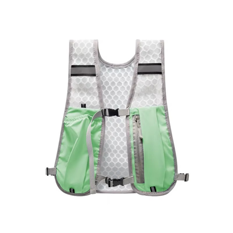Breathable Athletic Hydration Vest With Reflective Belt