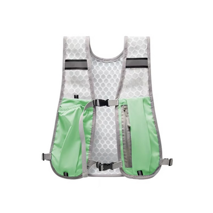 Breathable Athletic Hydration Vest With Reflective Belt