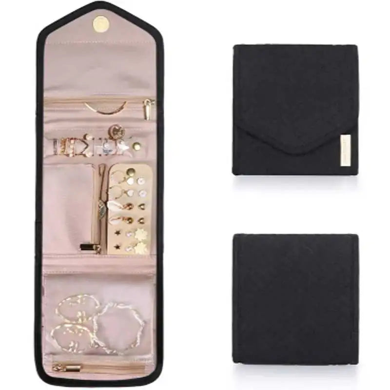 Portable Jewelry Travel Roll Case