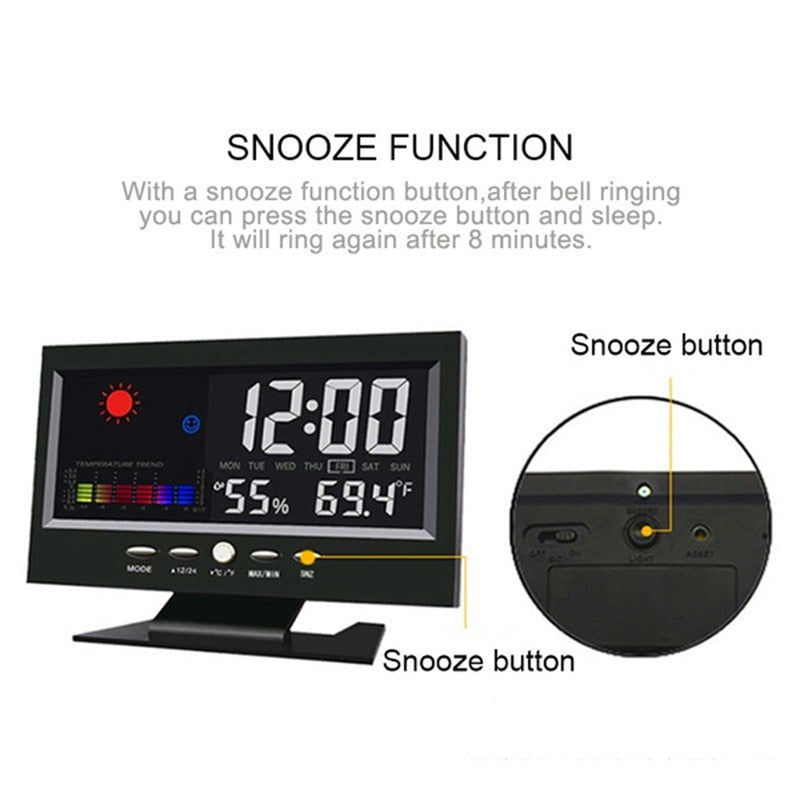 Clear LCD Radio Controlled Alarm Clock