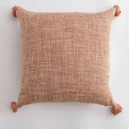 Stylish Home Cushion Cover with Colorful Tassels