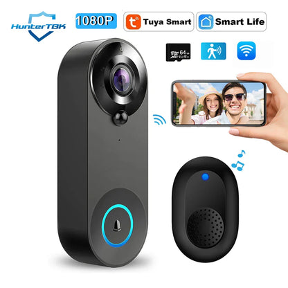 Wireless Smart Doorbell Camera with Night Vision and Audio - Luxicro