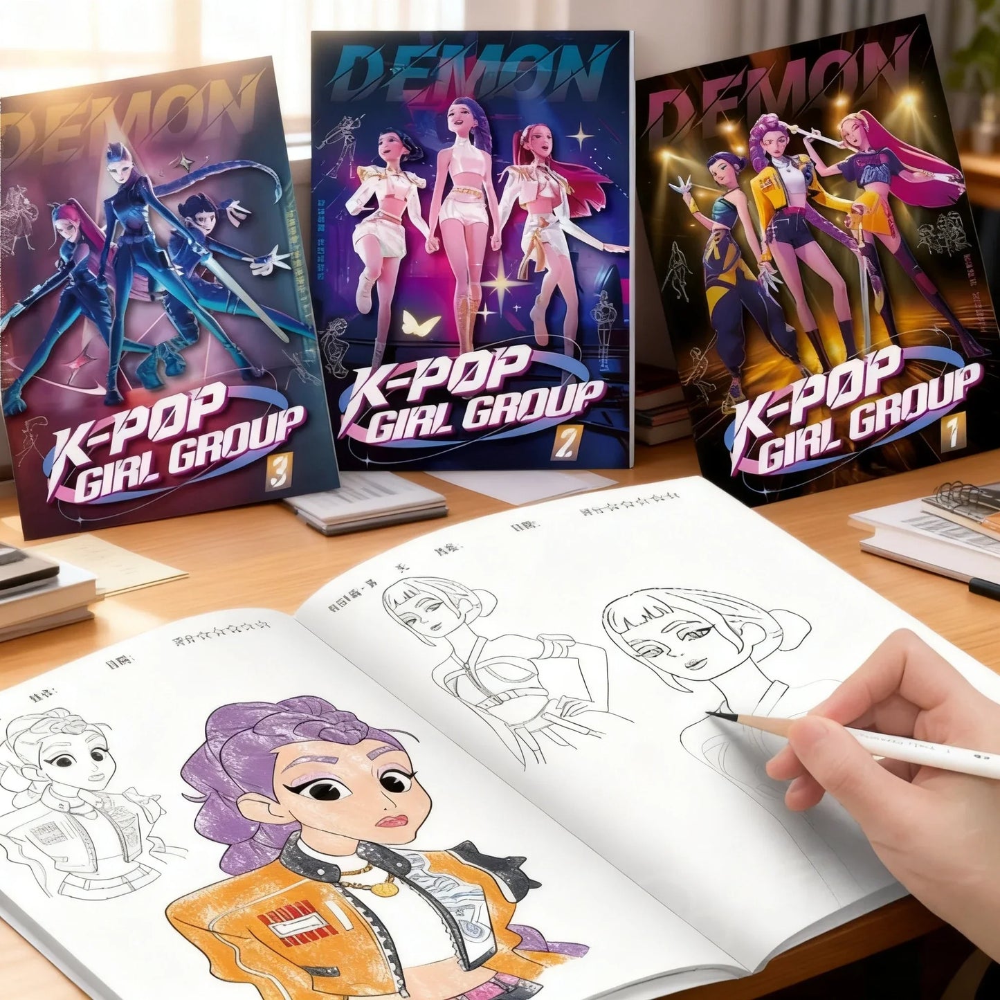 Fun Kpop Anime Manga Coloring Book for Kids - Luxicro