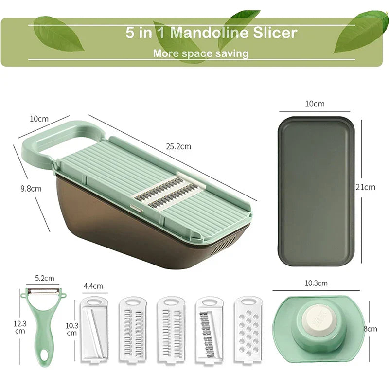 Quick 5-in-1 Vegetable Food Chopper Set