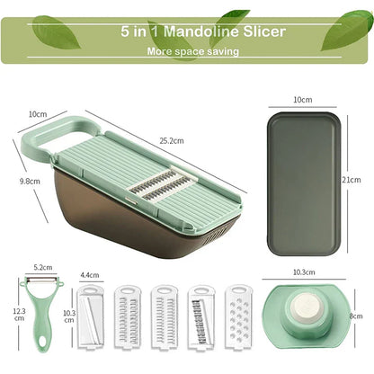 Quick 5-in-1 Vegetable Food Chopper Set