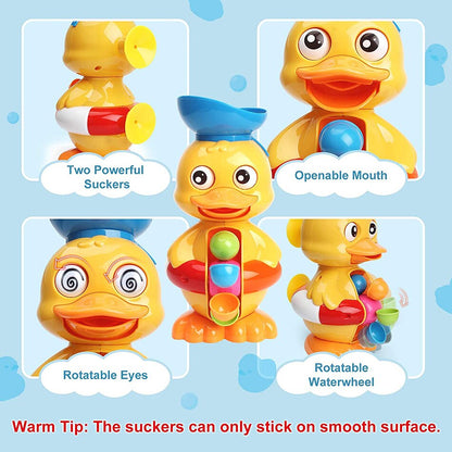 Colorful Quacking Duck Bathtub Toy
