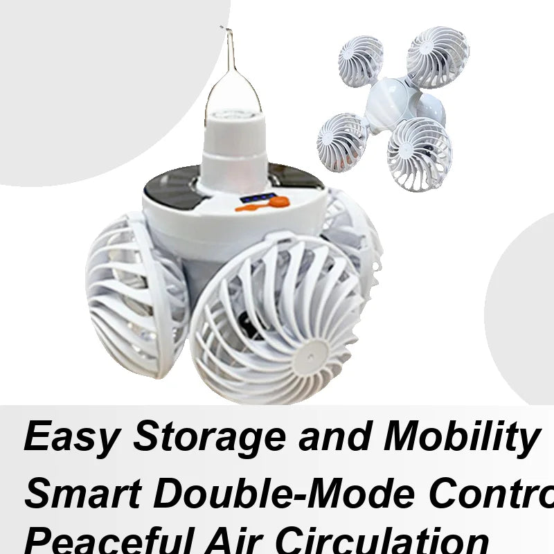Compact Solar Powered Camp Lantern with Fan