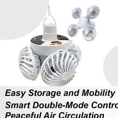 Compact Solar Powered Camp Lantern with Fan