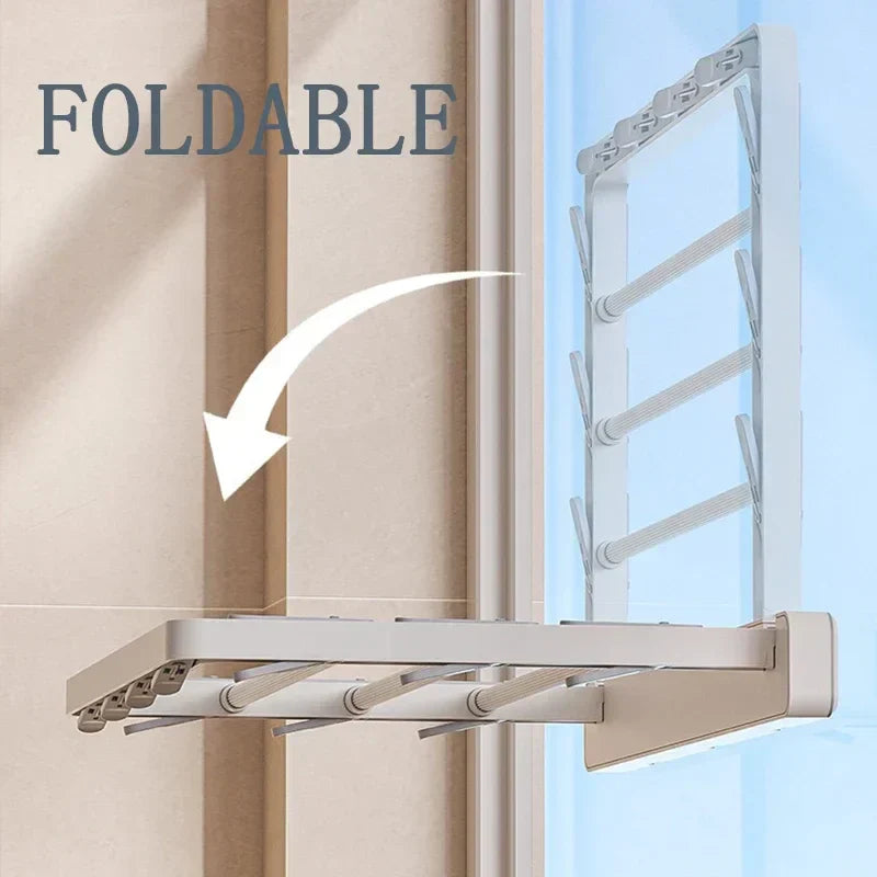 Space Saving Foldable Laundry Dryer Rack with Grip Clips