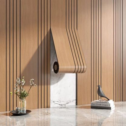 Stylish Wooden Pattern Wall Stickers