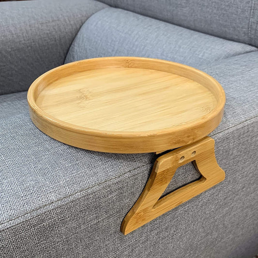 Compact Wooden Sofa Snack Tray - Luxicro