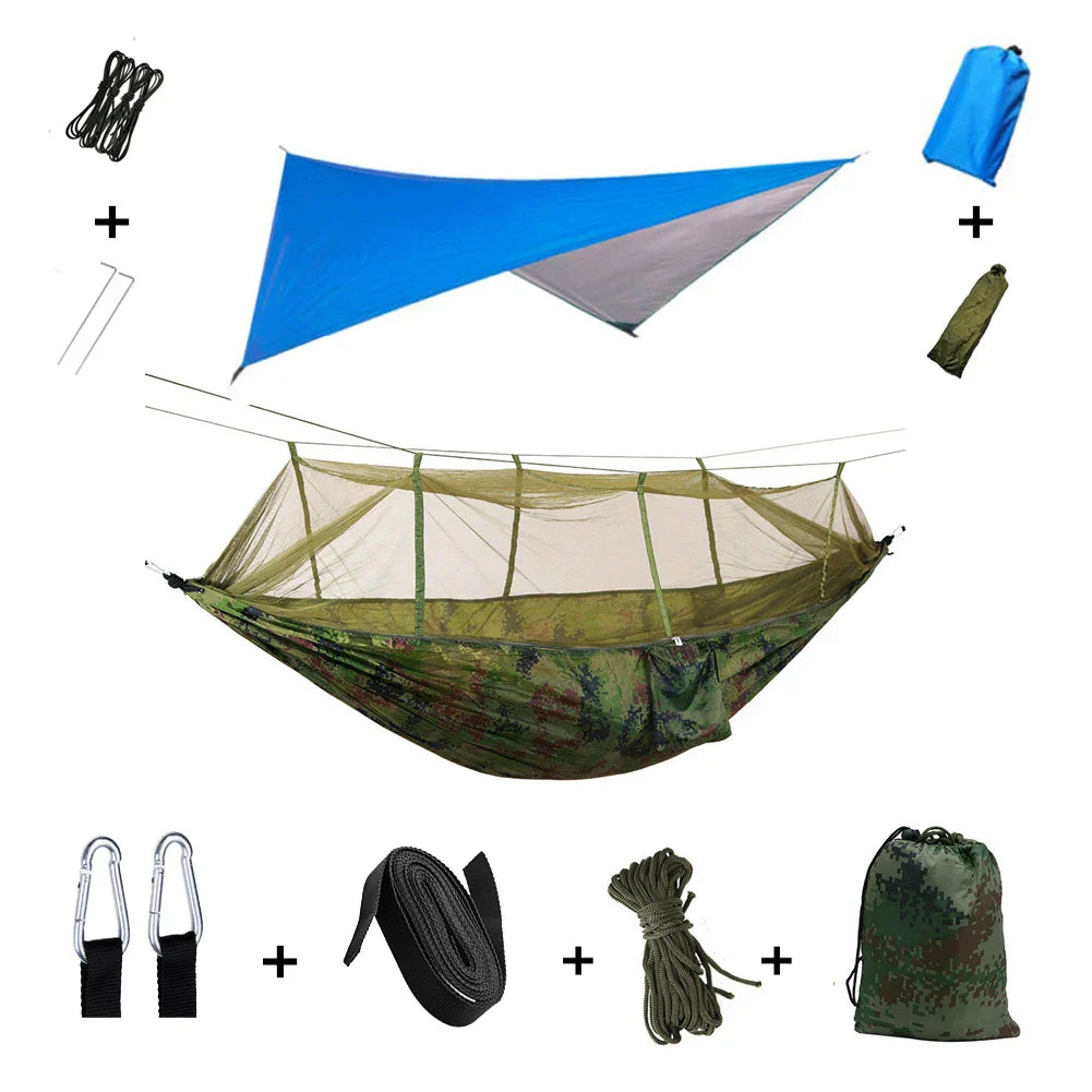 Lightweight Waterproof Camping Hammock with Bug Net