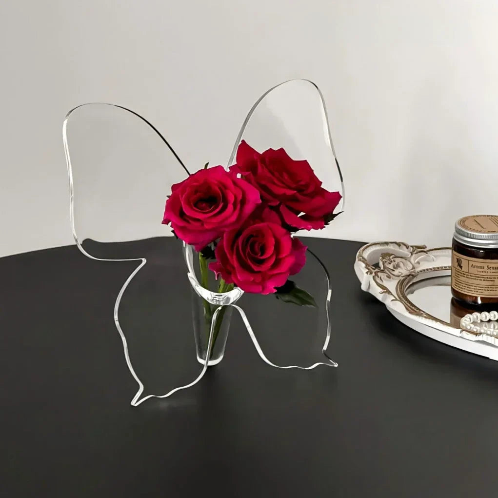 Elegant Clear Flower Vase Decoration