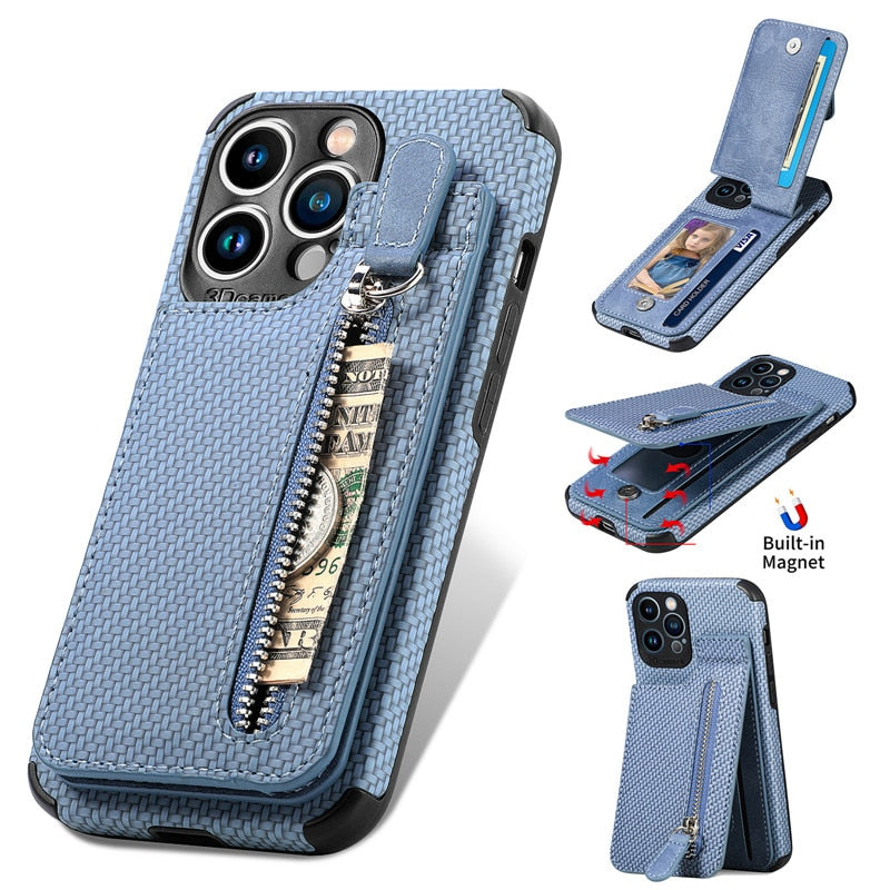 Luxicro Slim Zip Phone Wallet Case - Luxicro