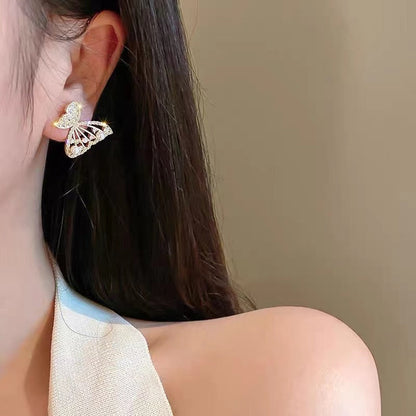 Shiny Crystal Drop Pendant Earrings