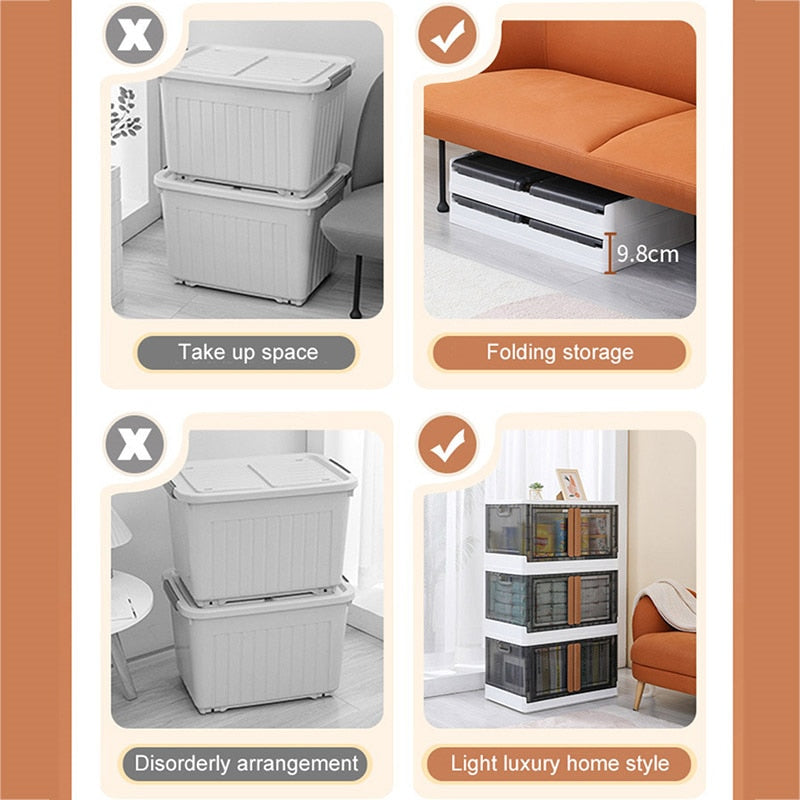 Space Saving Transparent Folding Storage Box