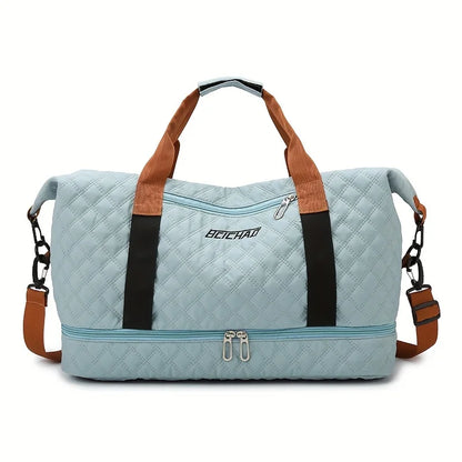 Large Gym Bag with Separate Shoe Compartment - Luxicro
