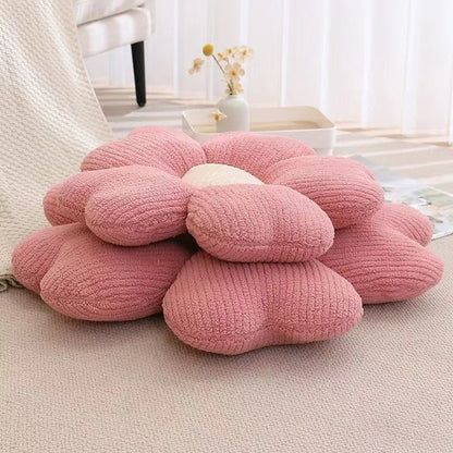 Soft Flower Design Accent Pillow