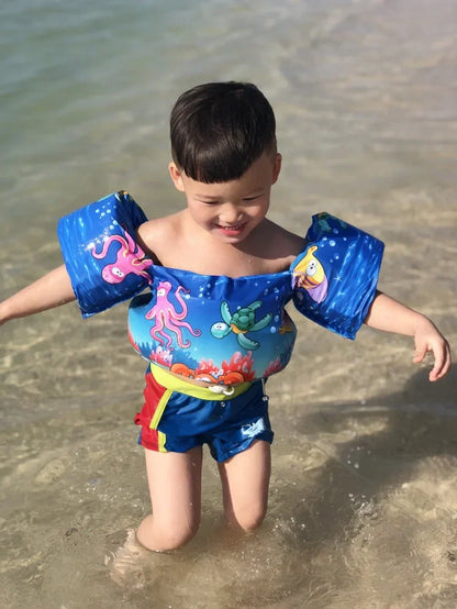 Kids Swim Vest with Arm Floats Adjustable Life Jacket